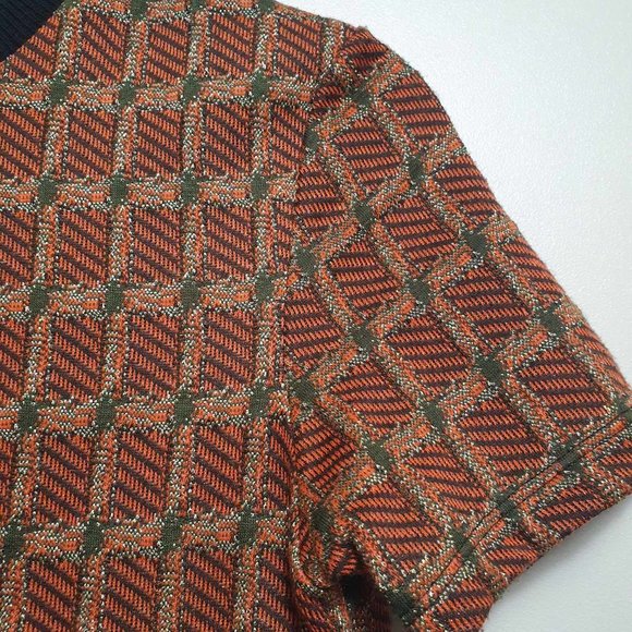 ZARA Orange Jaquard Mini Dress - S - Picture 4 of 6